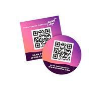 Autocollant personnalisé pour les réseaux sociaux - Étiquettes de code QR pour le logo d'entreprise - Panneau de code QR pour stockage, inventaire, impression d'inventaire
