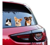 Autocollant personnalisé pour voiture avec portrait d'animal, autocollant drôle pour voiture, photo personnalisée de votre animal, autocollant de fenêtre étanche, cadeau pour nouveau chien