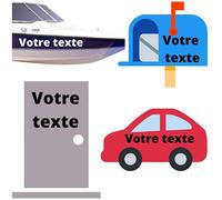 Autocollant Personnalisé, Stickers Lettre Autocollantes, Adhésif à remplir, stickers personnalisable pour Voiture, Vélo, Moto, Porte, Mur, Bateau, Maison, Boite aux lettres