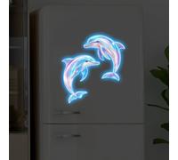 Autocollant phosphorescent pour dauphin pour réfrigérateur ou montage mural en PVC conçu pour un attrait visuel nocturne