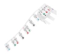Autocollant Piano Note pour Clavier 88 Touches, PVC Clair | Lecture Facile, Adhérence Solide, Surface Lisse Anti-sueur, pour Orgue Électronique 88 Touches