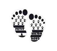 Autocollant pied empreinte pas petit breton à bord sticker - Taille : 17 cm