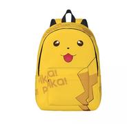 Autocollant Pikapika Happy Smile à compartiments multiples Pocket Monster Pikachu pour femme, cadeau de rentrée scolaire, nouveau sac pour ordinateur portable, randonnée Noir