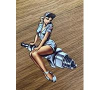 Autocollant PIN UP Spark Plug autocollant Speedshop Girls V8 OEM Ladys Oldschool Pu048