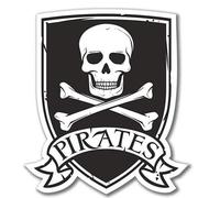 Autocollant Pirate Jolly Roger logo 4080 Sticker en vinyle sticker - Taille : 4 cm