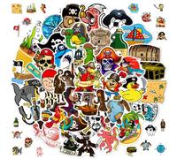 Autocollant Pirate, Lot de 100 Autocollants Pirates pour Enfants