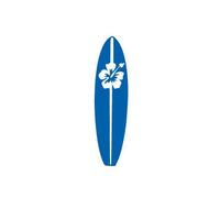 Autocollant planche surf ocean surf stickers adhesif - Taille : 4 cm - Couleur : bleu