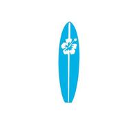 Autocollant planche surf ocean surf stickers couleur turquoise - Taille : 17 cm