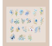 Autocollant Plante Fleur Naturelle Scrapbooking, Étiquette Décorative En Pvc, Papeterie Pour Journal Intime Album Journal Marguerite, Diy Bricolage, 40 Pièces/Sachet