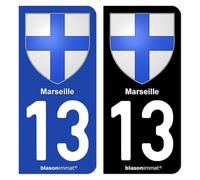 Autocollant Plaque d'immatriculation 13 Marseille - Blason