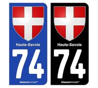 Autocollant Plaque d'immatriculation 74 Haute-Savoie - Armoiries II
