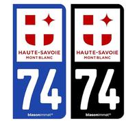 Autocollant Plaque d'immatriculation 74 Haute-Savoie - Tourisme