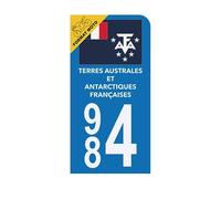 Autocollant Plaque d'immatriculation Moto 984 Terres Australes et Antarctiques Françaises