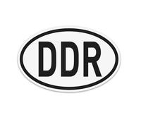 Autocollant plaque d'immatriculation pays RDA I 14,5 x 9 cm I autocollant voiture résistant aux intempéries I résistant aux UV I nostalgie I autocollant rétro I culte Allemagne de l'Est I kfz031