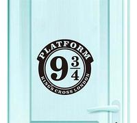 Autocollant Plateforme 9 3/4 - Panneau Officiel de la Gare de King's Cross London (22x22 cm, 2 pièces)