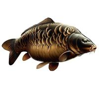 Autocollant Poisson Miroir Foncé 50 cm Droite Poisson Autocollant Miroir Carpe Poisson Carpe Autocollant Carpe Autocollant Carpe Autocollant Carpe