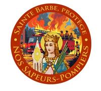 Autocollant Pompiers - Sainte Barbe Patronne Des Sapeurs