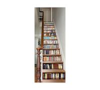 Autocollant Porte 3D Stickers De Porte Bibliothèque d'escalier L90 x H210cm 3d Sticker Porte Pvc Imperméable Décoration Papier Peint Murale Pour Salon Cuisine Chambre Salle De Bain