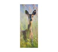 Autocollant Porte 3D Stickers De Porte Cerf animal L90 x H210cm 3d Sticker Porte Pvc Imperméable Décoration Papier Peint Murale Pour Salon Cuisine Chambre Salle De Bain