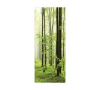 Autocollant Porte 3D Stickers De Porte Forêt verte L90 x H210cm 3d Sticker Porte Pvc Imperméable Décoration Papier Peint Murale Pour Salon Cuisine Chambre Salle De Bain