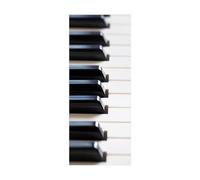 Autocollant Porte 3D Stickers De Porte Piano noir et blanc L77 x H200cm 3d Sticker Porte Pvc Imperméable Décoration Papier Peint Murale Pour Salon Cuisine Chambre Salle De Bain Decoration