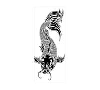 Autocollant Porte 3D Stickers De Porte Poisson rouge animal L90 x H210cm 3d Sticker Porte Pvc Imperméable Décoration Papier Peint Murale Pour Salon Cuisine Chambre Salle De Bain