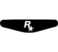 Autocollant pour barre lumineuse de manette PlayStation PS4 Motif au choix Rockstar (schwarz) noir