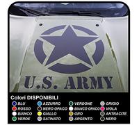 Autocollant pour capot de voiture Étoile à apparaître sur le capot Sticker decal US ARMY STAR (NOIR SATIN)