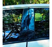 Autocollant pour colonne centrale de voiture, lion sous la lune - Revêtement de fenêtre en vinyle - Résistant aux rayures - Film de protection (s1,50 x 25 cm)