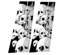 Autocollant pour Colonne Montante Centrale et Portes Latérales de Voiture - Anti-rayures avec Motif Crâne