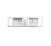 Autocollant Pour De Voiture Décoration De Cuvette De Portière Intérieure De Voiture En Alliage D'aluminium Pièces De Rechange Pour Land Rover Defender 90 110 2004-2018(Silver,2pieces)