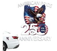 Autocollant pour fenêtre de voiture - 250e drapeau américain God Bless America Eagle 1776-2026, autocollants pour fenêtre de véhicules, SUV, camions, pickup, gobelet, casque, carnet de notes