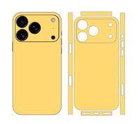 Autocollant pour iPhone 14, 15, 16, 17, film de protection en vinyle jaune pour caméra arrière côté caméra (pour 17 Pro Max)