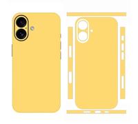Autocollant pour iPhone 14, 15, 16, 17, film de protection en vinyle jaune pour caméra arrière côté caméra (pour 17)