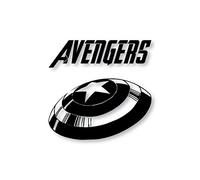 Autocollant pour macbook Avengers Marvel Macbook en vinyle noir Captain America