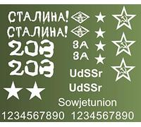 Autocollant pour modélisme générique 1/10 UDSSR KV1 T34 Russie WWII RC modèle (56/17)