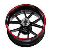 Autocollant pour Moto Autocollant De Roue Moto pour KYMCO XCITING CT 250 300i 400i Xtown125 Downtown125i Dt-x360, Jante À Rayures, Avant 13 Arrière Bandes(Rosso)