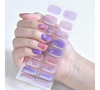 Autocollant pour ongles en gel semi-durci INTEROOKIE Autocollant pour ongles UV imperméable et durable Autocollant pour ongles amovible et portable (JK296)
