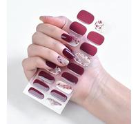 Autocollant pour ongles en gel semi-durci INTEROOKIE Autocollant pour ongles UV imperméable et durable Autocollant pour ongles amovible et portable (JK297)