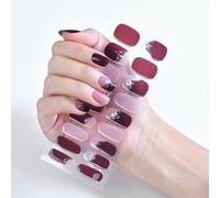 Autocollant pour ongles en gel semi-durci INTEROOKIE Autocollant pour ongles UV imperméable et durable Autocollant pour ongles amovible et portable (JK309)