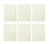 Autocollant pour Ongles Français Double Face Ovale Blanc 6 Feuilles