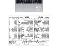 Autocollant pour ordinateur portable, guide de démarrage rapide Word excals, adhésif anti-salissure, compatible avec macbok Air Pro 13-16 pouces, clavier d'ordinateur portable, accessoires techniques