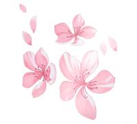 Autocollant pour pare-brise de voiture avec motif fleurs de cerisier en vinyle réfléchissant ne se décolore pas pour pare-chocs, tous modèles (A)