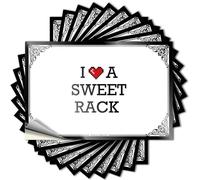 Autocollant pour pare-chocs avec inscription « I Love A Sweet Rack » - Décoration de grotte amusante - 8 x 12 cm