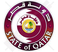 Autocollant pour pare-chocs en vinyle Qatar - État du Qatar - 100 mm