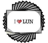 Autocollant pour pare-chocs I Love LUN - Décoration de grotte humoristique - 8 x 12 cm