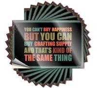 Autocollant pour pare-chocs « You Can't Buy Happiness But Can Crafting Supply » pour hommes, décoration de grotte amusante (6 x 9 cm)