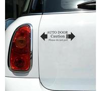 Autocollant pour porte de voiture avec inscription « Please Do Not Pull » Noir