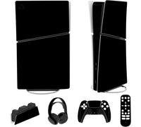 Autocollant Pour Ps5 Slim Console Digital Edition Sticker Skin Pour Ps5 Slim,Kit D'autocollants Accessoires Pour Ps5 Manette Pour Ps5 Télécommande&casque&station De Charge-Noir(Q774)