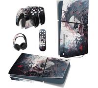Autocollant Pour Ps5 Slim Console Standard Sticker Skin Pour Ps5 Slim Disc Edition,Kit D'autocollants Accessoires Pour Ps5 Manette Pour Ps5 Télécommande&casque&station De Charge-Clown Tueur